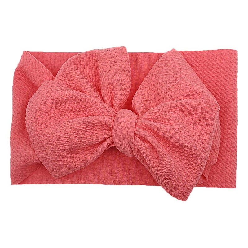 KIDOCHEESE Big Bows Headbands with Elastics Nylon Oversized Head Wraps and Large Hair Accessories for Newborns, Infants, Toddlers, and Kids - Image 4